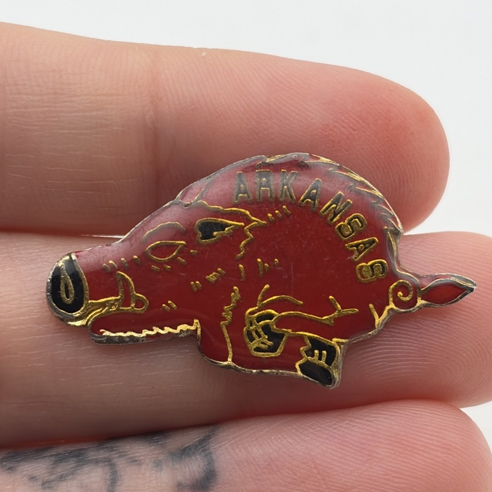 Arkansas Razorbacks Mascot NCAA College Football Lapel Hat Pin